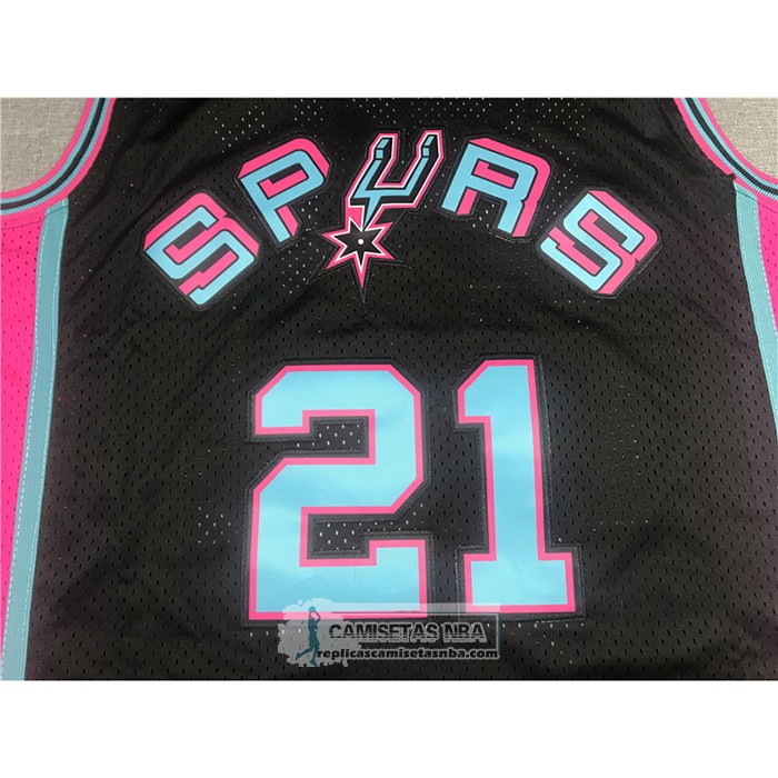 Camiseta San Antonio Spurs Tim Duncan Mitchell & Ness 1998-99 Negro